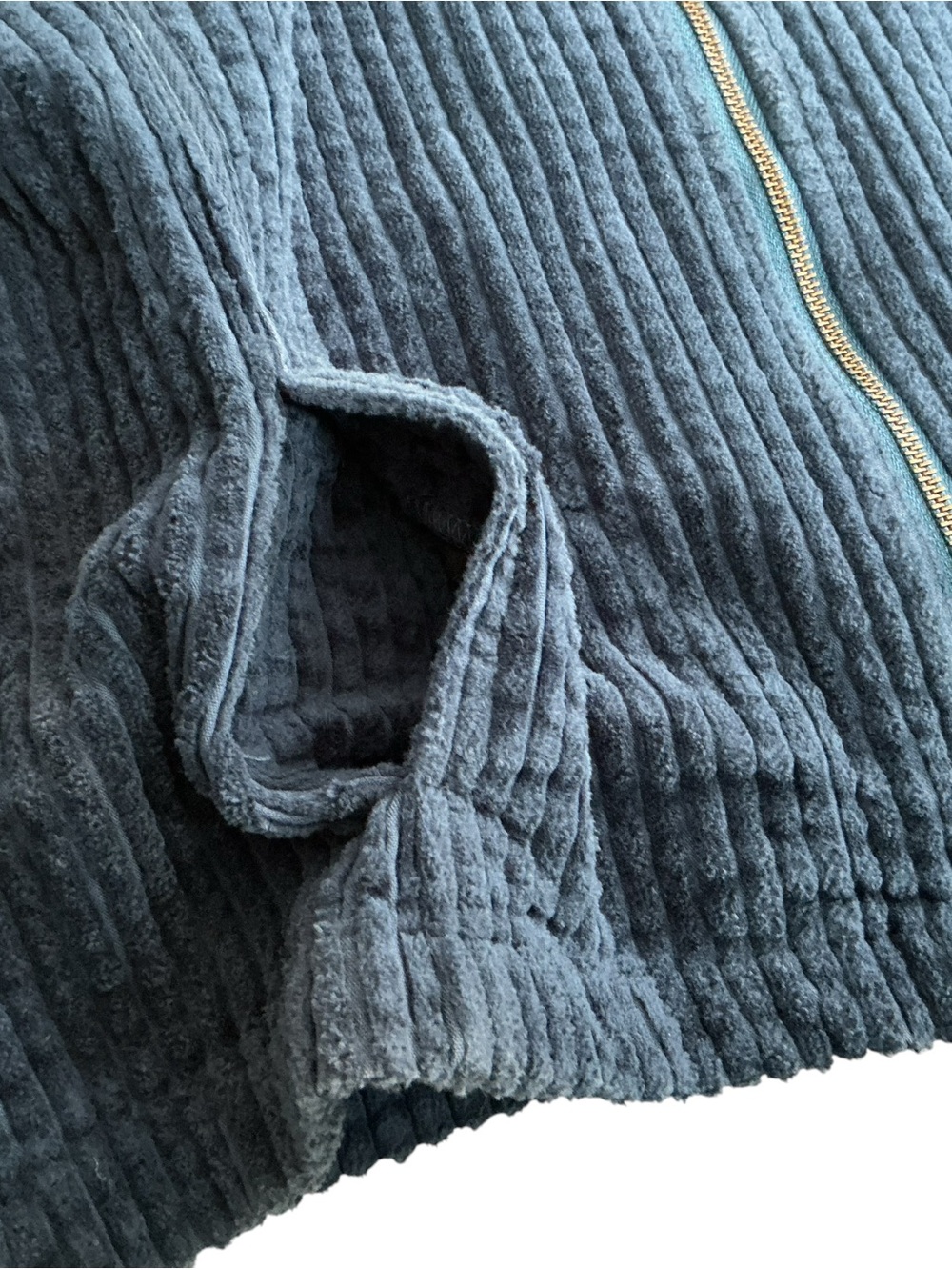 Woolrich Womens XL Vest Lot 2 Purple Fleece & Marine Blue Corded Waffle Zip⁠ - Picture 10 of 16